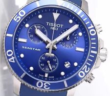 Relógio masculino Tissot Seastar Sport Series azul completo mostrador de 3 olhos pulseira de borracha na caixa comprar usado  Enviando para Brazil