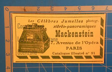 Mackenstein jumelles stereo d'occasion  Beaumont-de-Lomagne