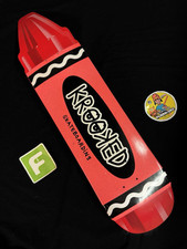 RARO lápis de cor vermelho em forma de lápis Mark Gonzales Krooked Skate Deck Cruiser comprar usado  Enviando para Brazil