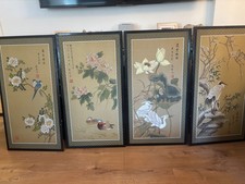 Chinese watercolours silk for sale  BEXHILL-ON-SEA
