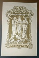 exlibris-JOAQUIM FIGUEROLA (1878-1946)-Dr. Isidro Villa -1922 P1-Mitología, usado comprar usado  Enviando para Brazil