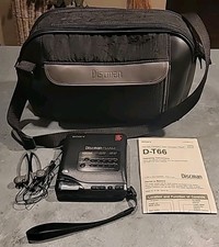 CD player Sony Discman D-T66 com fones de ouvido, estojo de viagem e manual, funciona muito bem comprar usado  Enviando para Brazil