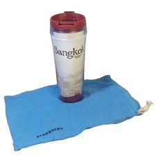 Usado, 2008 Starbucks Bangkok Hot Tumbler com Bolsa de Transporte de Presente 12 oz Mototaxi Vermelho comprar usado  Enviando para Brazil