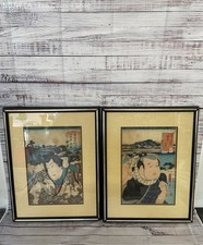 Pair vintage ukiyo for sale  Los Angeles