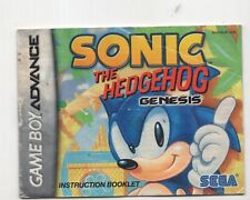 Sonic The Hedgehog Genesis USADO Nintendo GBA MANUAL SOMENTE Autêntico Original comprar usado  Enviando para Brazil
