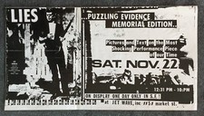Usado, 22/11/1980 Flyer MENTIRAS Kennedy Assassination Exhibition Jet Wave SF arte punk comprar usado  Enviando para Brazil