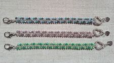 Bracciale uncinetto cristalli usato  Vallelaghi
