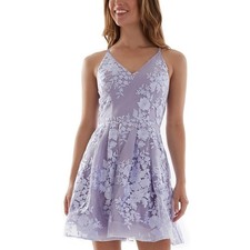 Usado, Mini vestido de festa BCX feminino roxo bordado fit & flare juniores 15 BHFO 9517 comprar usado  Enviando para Brazil