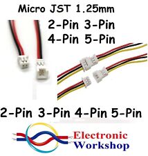 Micro JST 1,25 mm conectores elétricos fios 2, 3, 4, 5 pinos macho fêmea UKSELLER comprar usado  Enviando para Brazil