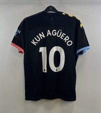 Usado, Camisa de futebol Manchester City Kun Aguero 10 Away 2019/20 adultos (L) Nike H369 comprar usado  Enviando para Brazil