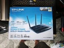 MODEM ROUTER TP-LINK TD-W8970 300MBPS WIRELESS N Gigabit ADSL2+ Modem Router comprar usado  Enviando para Brazil
