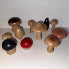 Conjunto de 10 brinquedos de madeira com acabamento de cogumelo inspirado em Montessori Waldorf natureza comprar usado Conjunto de 10 brinquedos de madeira com acabamento de cogumelo inspirado em Montessori Waldorf natureza comprar usado  Enviando para Brazil