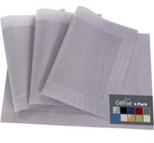 Conjunto de 4 Placemats Resistentes ao Calor Home Genie Tamanho 18x12 Prata Novo comprar usado  Enviando para Brazil