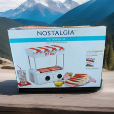 Nostalgia Vintage C Old Fashioned Hot Dog Roller Grill com Aquecedor de Pão Caixa Aberta  comprar usado  Enviando para Brazil
