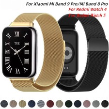 Pulseira de metal milanesa para Xiaomi Mi Band 9 Pro/Mi Band 8 Pro Redmi Watch 5 4, usado comprar usado  Enviando para Brazil