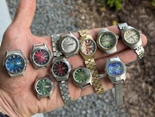 Lote de relógios vintage, relógios automáticos femininos – Seiko/Citizen, coloridos/facetados comprar usado  Enviando para Brazil