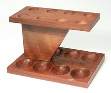 Lindo rack para tubos de madeira maciça 8 tubos – Boa aparência retrô - Bem construído! comprar usado  Enviando para Brazil