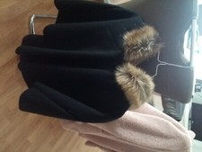 Poncho noir fourure d'occasion  Saint-Orens-de-Gameville
