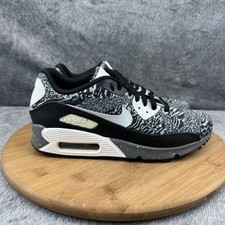 Tênis Nike Air Max 90 masculino tamanho 6Y preto branco jorro personalizado NikeID 822645-981 comprar usado  Enviando para Brazil