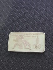 RÚSSIA Rara Vintage 1980 Mockba Olimpíadas de Moscou_1oz 999 Barra de Arte Prata comprar usado RÚSSIA Rara Vintage 1980 Mockba Olimpíadas de Moscou_1oz 999 Barra de Arte Prata comprar usado  Enviando para Brazil