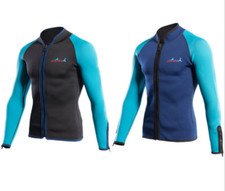 NOVO MASCULINO 2MM NEOPRENE MANGA LONGA TOP WETSUITS FRENTE ZÍPER JAQUETA MERGULHO NATAÇÃO comprar usado  Enviando para Brazil