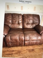 Leather 2x2 recliners for sale  BEDFORD