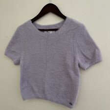 Camiseta HOLLISTER Feminina Gola Redonda Mohair Look Fuzzy Cropped Baby, Lavanda - Pequena comprar usado  Enviando para Brazil