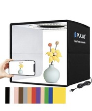 Caixa de fotos dobrável kit estúdio portátil 12 cores de fundo LED foto regulável... comprar usado  Enviando para Brazil