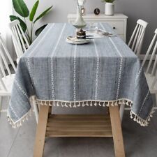 Cubierta de escritorio de mantel rectangular de lino para decoración de mesa de comedor segunda mano  Embacar hacia Mexico