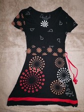 DESIGUAL letnia sukienka M size kwiaty okrągła boho hipisowska sztuka, używany na sprzedaż  PL