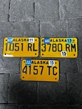 Lote de 3 placas de licença de motocicleta/reboque do Alasca comprar usado  Enviando para Brazil