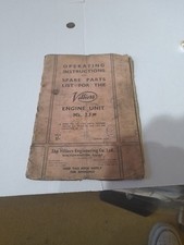 Villiers instructions parts for sale  SHREWSBURY