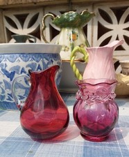 Pair victorian cranberry for sale  LEEDS