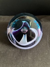 Glass paperweight blue for sale  WOKINGHAM