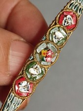 Używany, Broche barette ancienne en Micro Mosaïque monture métal doré na sprzedaż  Wysyłka do Poland