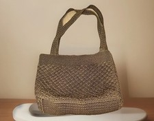 Bolsa de ombro de crochê The SAK San Francisco bege acastanhado bolsa de mão sustentável comprar usado  Enviando para Brazil