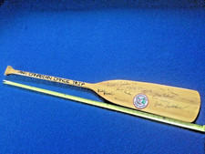 Antigo 1991 Canadian Alqonuin Wood canoa remo pesca esculpida/arte assinada 53", usado comprar usado  Enviando para Brazil