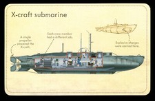 1 x cartão de informação da Segunda Guerra Mundial ≠ British X-craft Submarine ≠ T010 comprar usado  Enviando para Brazil