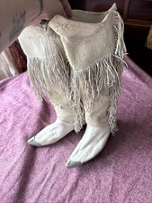 Vintage leather white for sale  LONDON
