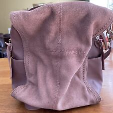 Mochila Bolso Moda Luxe Púrpura Gamuza y Cuero HERRAJES PLATEADOS segunda mano  Embacar hacia Argentina