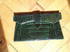 Borsa coccodrillo verde usato  Genova