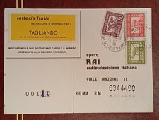 Cartolina lotteria italia usato  Udine