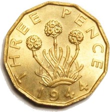 Threepence brass coin for sale  HOUGHTON LE SPRING