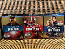 Iron Man Trilogy 4K (6-Disc UHD/Blu-ray)+Slipcovers.Marvel Avengers.Robert Downe comprar usado  Enviando para Brazil