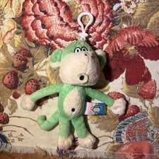 Y2K Vintage Bobby Jack Macaco Verde Chaveiro de Pelúcia Mochila Clipe 2010 comprar usado  Enviando para Brazil