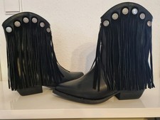 Westernstiefel fransen schwarz gebraucht kaufen  Schloß Holte-Stukenbrock
