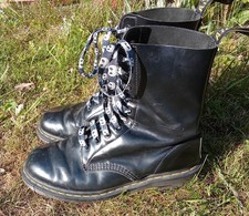 Martens black leather for sale  NOTTINGHAM
