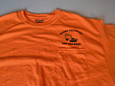Equipamento pesado escavadeira retroescavadeira operador camiseta franks escavação laranja GG comprar usado  Enviando para Brazil