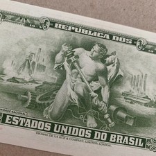 1967 Brasil 1 centavo em 10 cruzeiros nota alegoria moeda impressa Inglaterra comprar usado  Enviando para Brazil