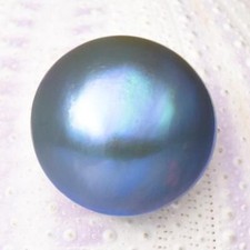 Usado, Pérola azul Mabe brilhante redonda 21,02 mm cultivada em Sumbawa Indonésia 3,35 g comprar usado  Enviando para Brazil